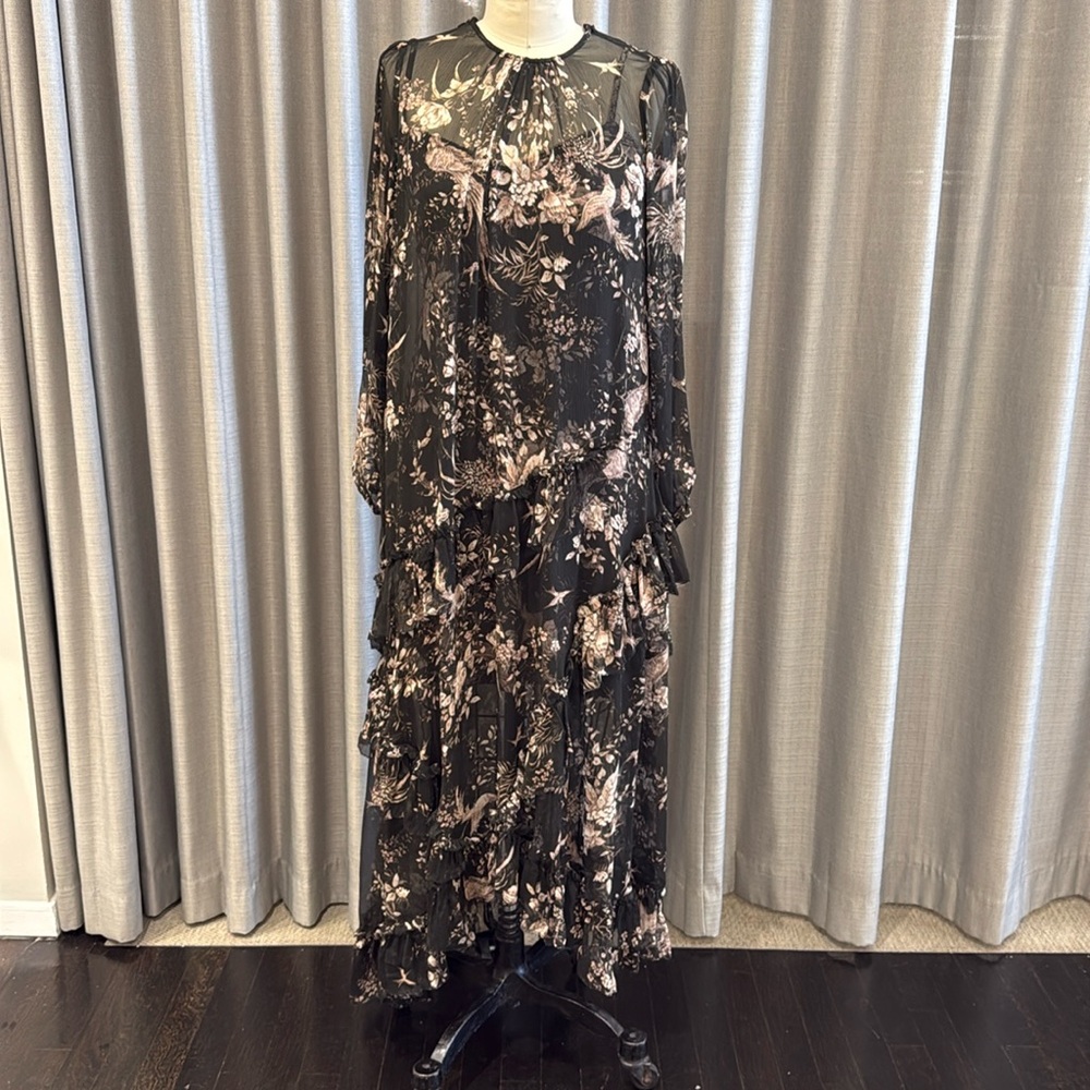 ZIMMERMAN brown printed dress size 1 (like a 6/8)